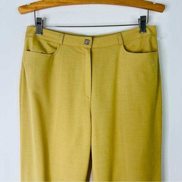 Dallant yellow mustard cropped high waisted lightweight pants 29 - Picture 2 of 7